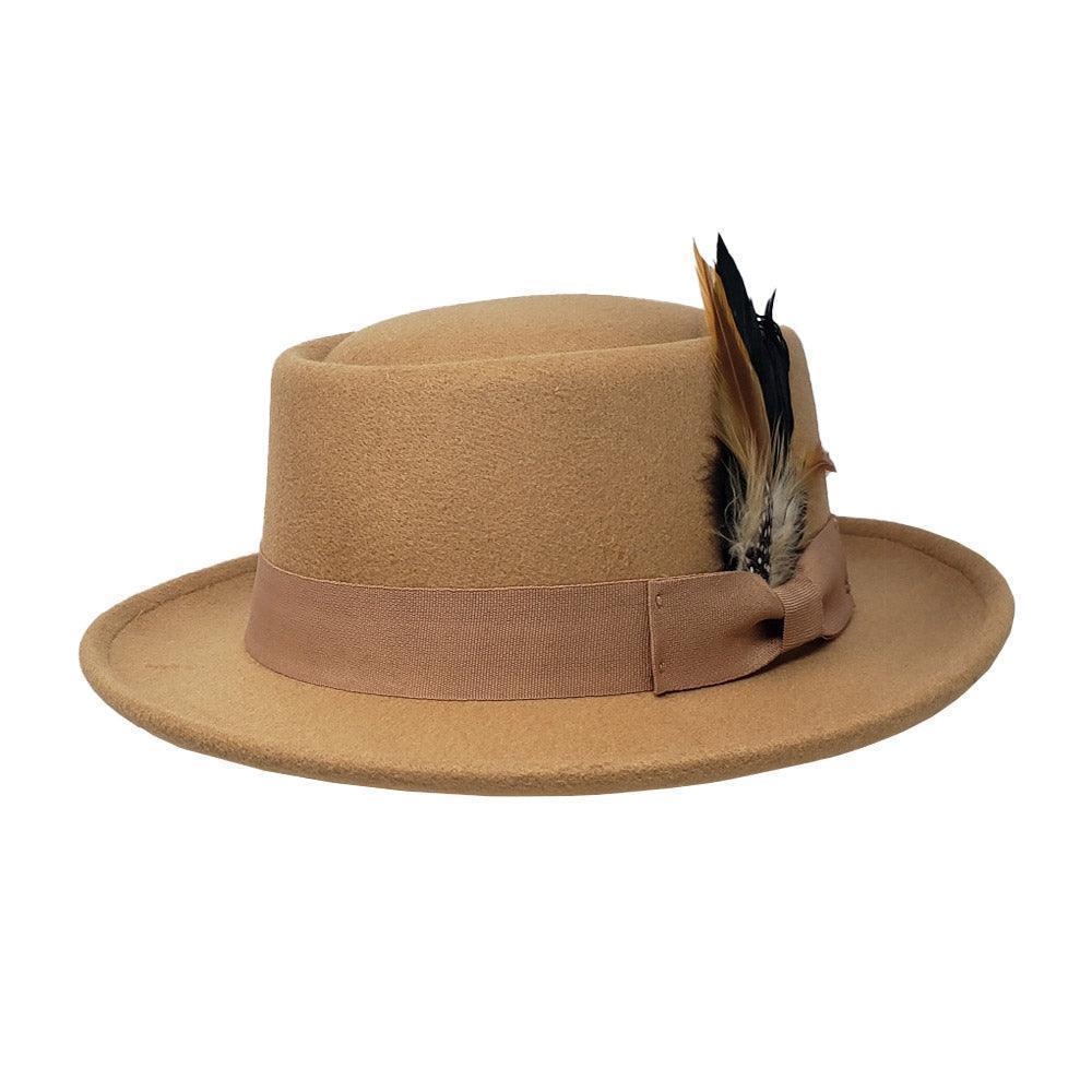 Feather Bow Pointed Band Pork Pie Hat - Jewelry Store by Erik Rayo
