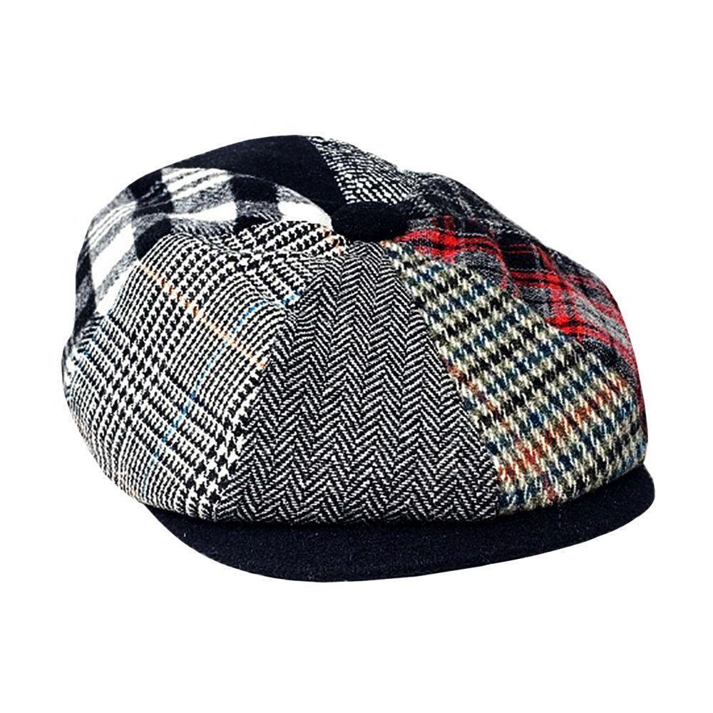 Patchwork Wool Newsboy Hat - Jewelry Store by Erik Rayo