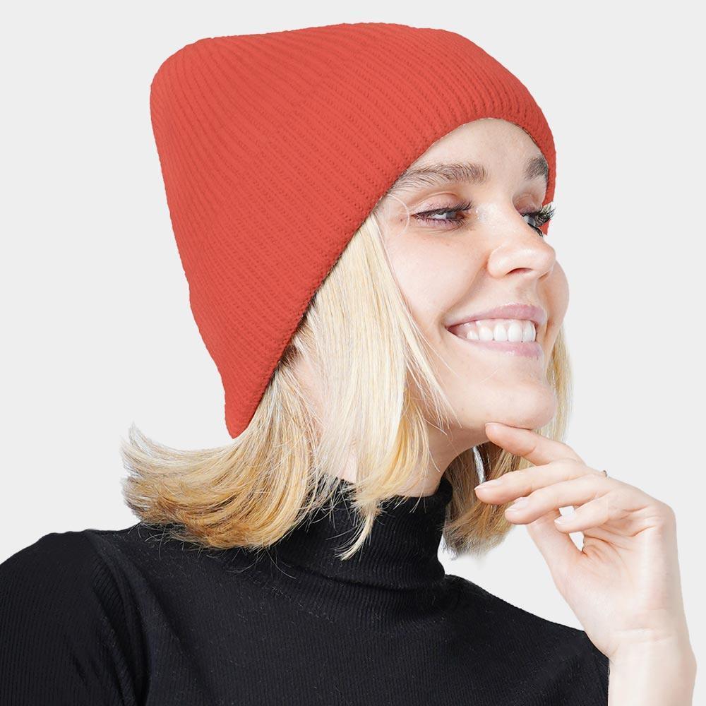 Ribbed Cuff Knit Beanie Hat - Jewelry Store by Erik Rayo