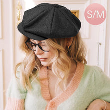 Load image into Gallery viewer, Solid Wool Newsboy Hat
