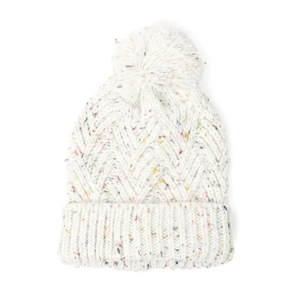 Confetti Knit Pom Pom Beanie Hat - Jewelry Store by Erik Rayo