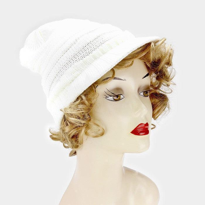 Knit visor hat - Jewelry Store by Erik Rayo