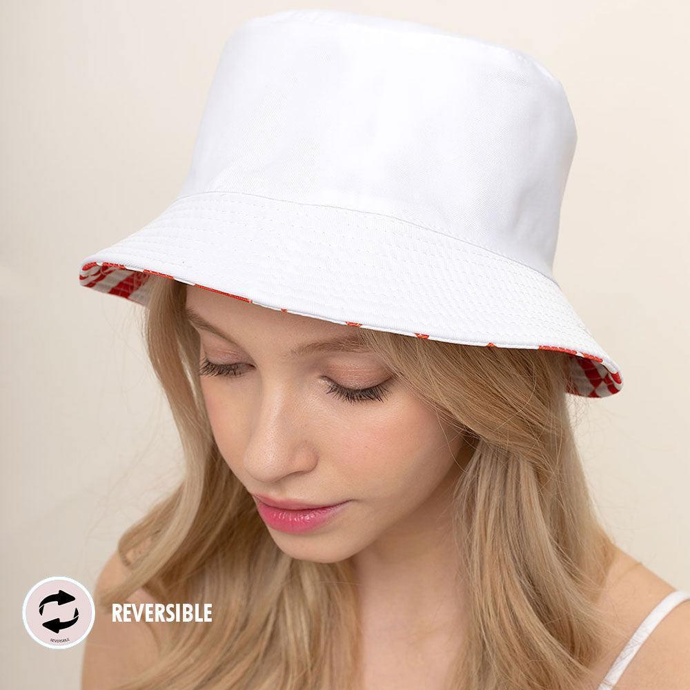 Reversible Checkerboard Bucket Hat - Jewelry Store by Erik Rayo