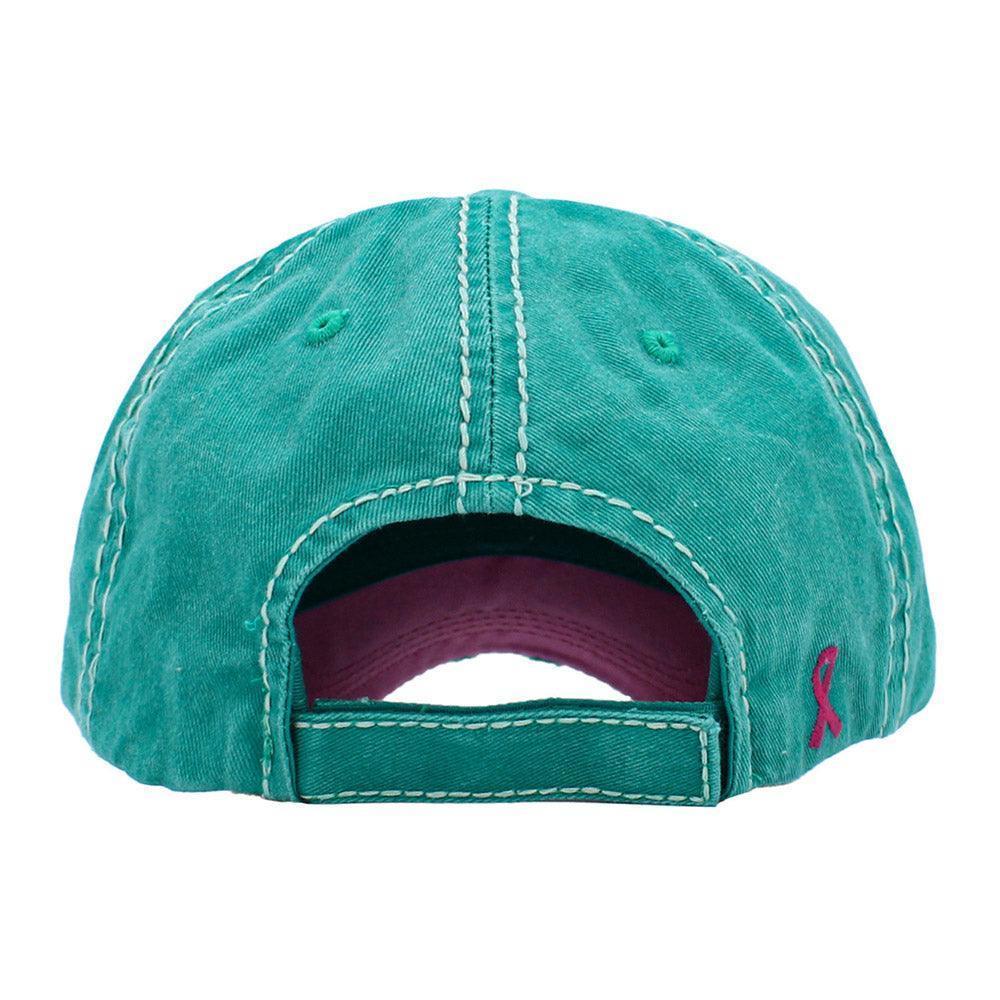 This Is My Fight Hat Message Pink Ribbon Accented Vintage Baseball Cap - Jewelry Store by Erik Rayo
