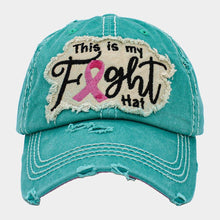 Load image into Gallery viewer, This Is My Fight Hat Message Pink Ribbon Accented Vintage Baseball Cap
