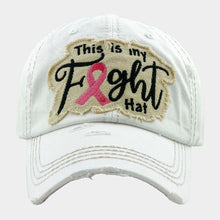 Load image into Gallery viewer, This Is My Fight Hat Message Pink Ribbon Accented Vintage Baseball Cap
