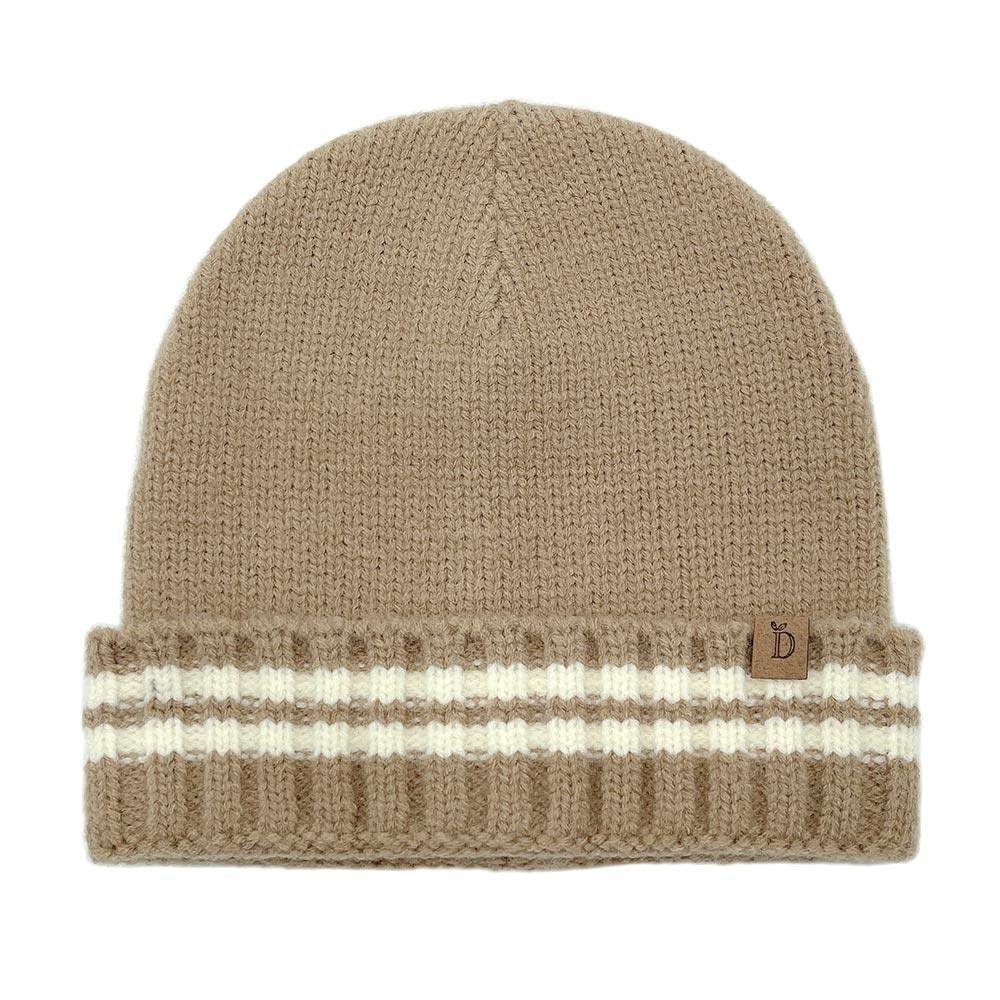 Striped Knit Cuff Beanie Hat - Jewelry Store by Erik Rayo