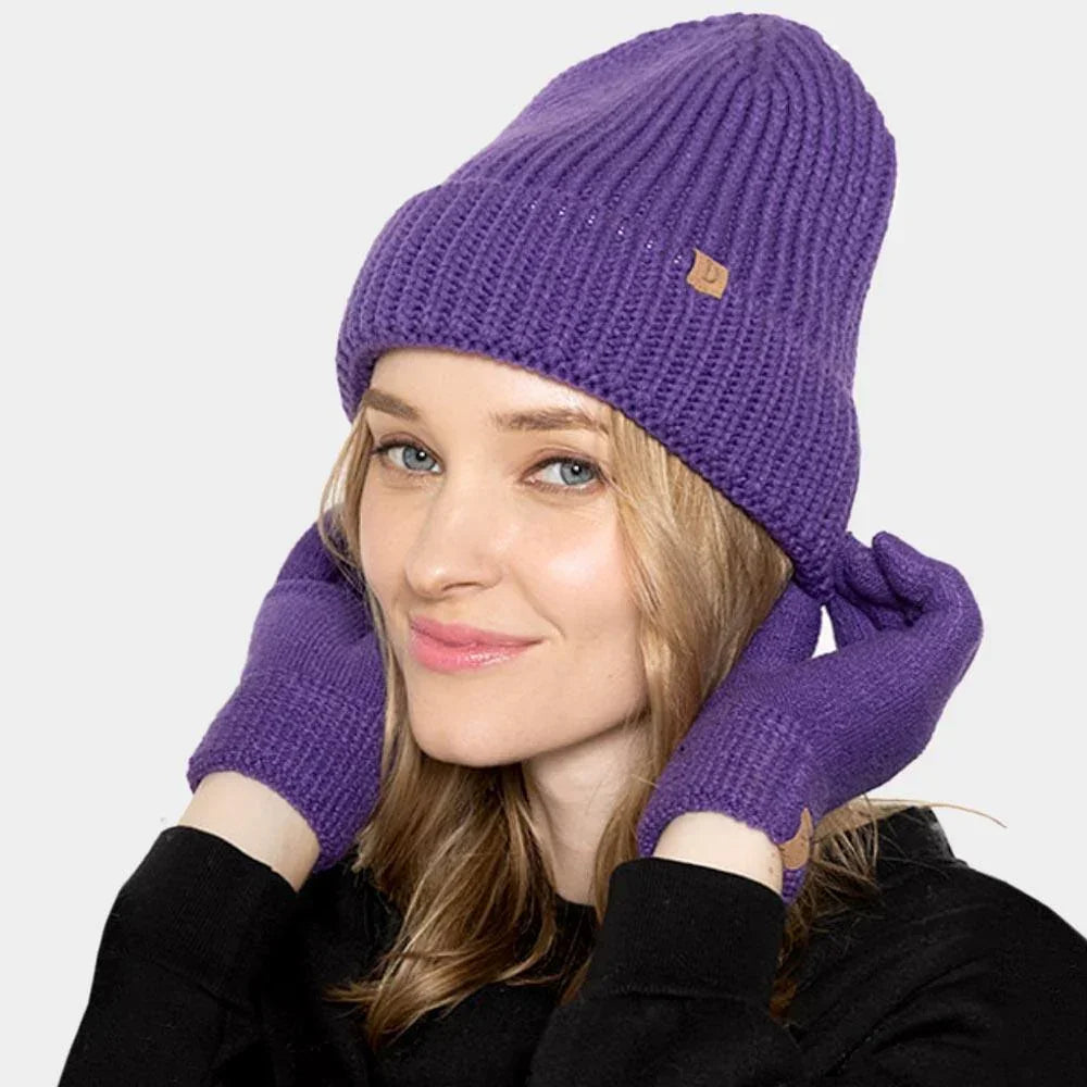 Solid Ribbed Cuff Beanie Hat - Jewelry Store by Erik Rayo