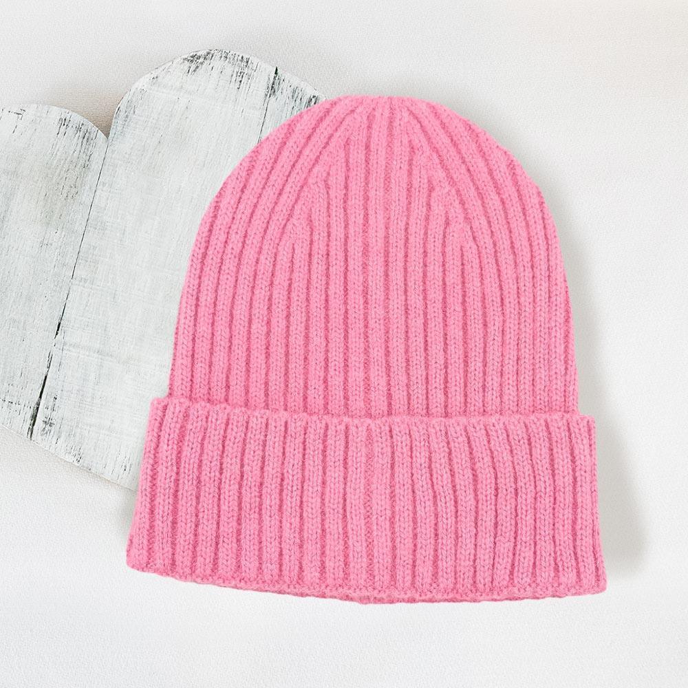 Solid Ribbed Cuff Beanie Hat - Jewelry Store by Erik Rayo