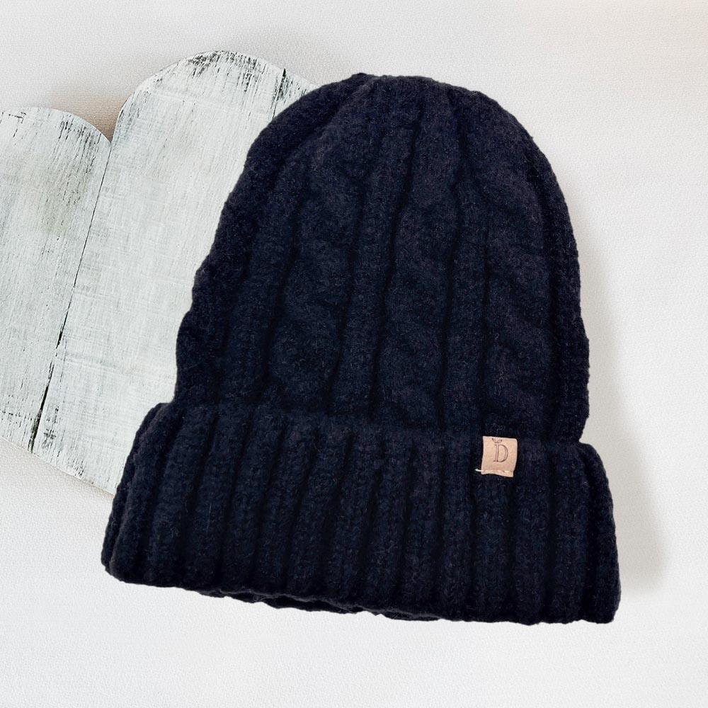 Cable Knit Cuff Beanie Hat - Jewelry Store by Erik Rayo