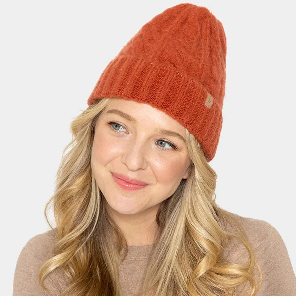 Cable Knit Cuff Beanie Hat - Jewelry Store by Erik Rayo
