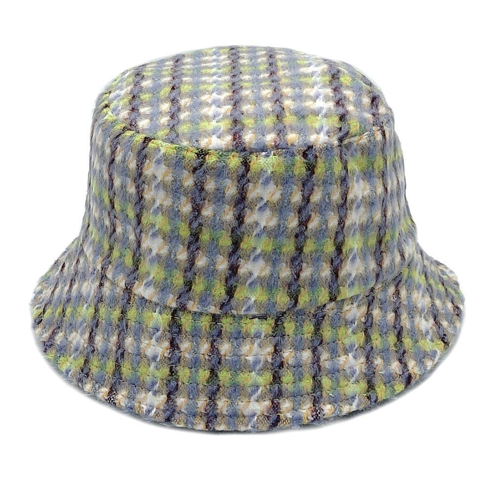 Plaid Check Patterned Bucket Hat - Jewelry Store by Erik Rayo