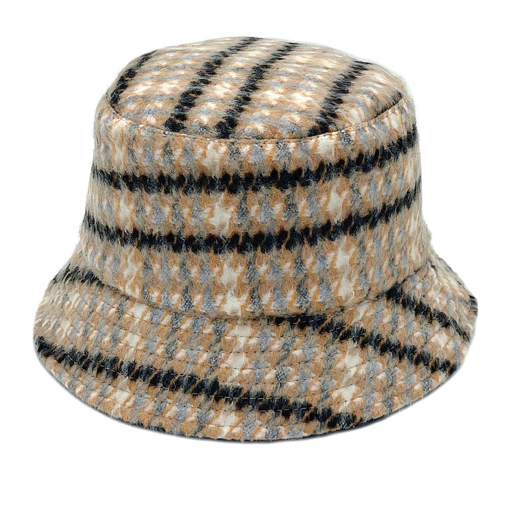 Plaid Check Patterned Bucket Hat - Jewelry Store by Erik Rayo