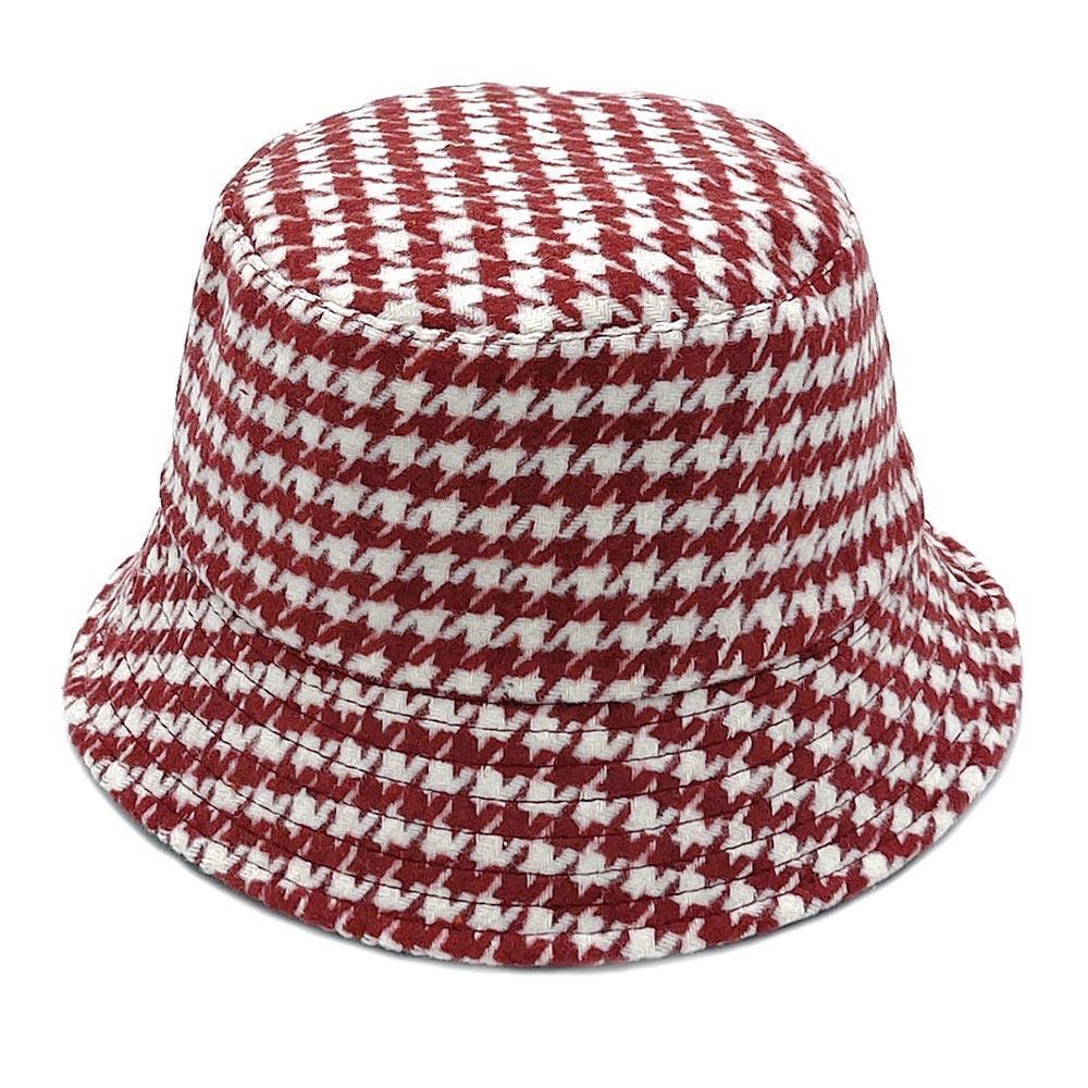Houndstooth Patterned Bucket Hat - Jewelry Store by Erik Rayo