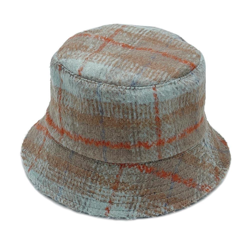 Plaid Check Patterned Bucket Hat - Jewelry Store by Erik Rayo