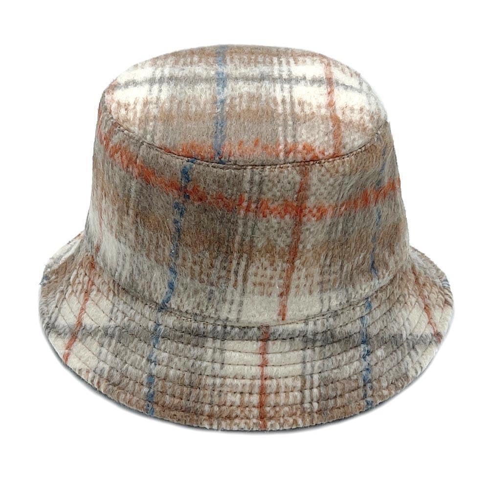 Plaid Check Patterned Bucket Hat - Jewelry Store by Erik Rayo