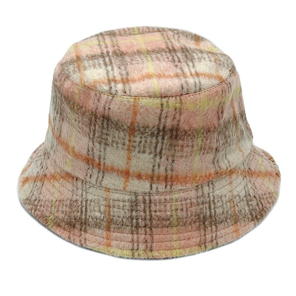 Plaid Check Patterned Bucket Hat - Jewelry Store by Erik Rayo