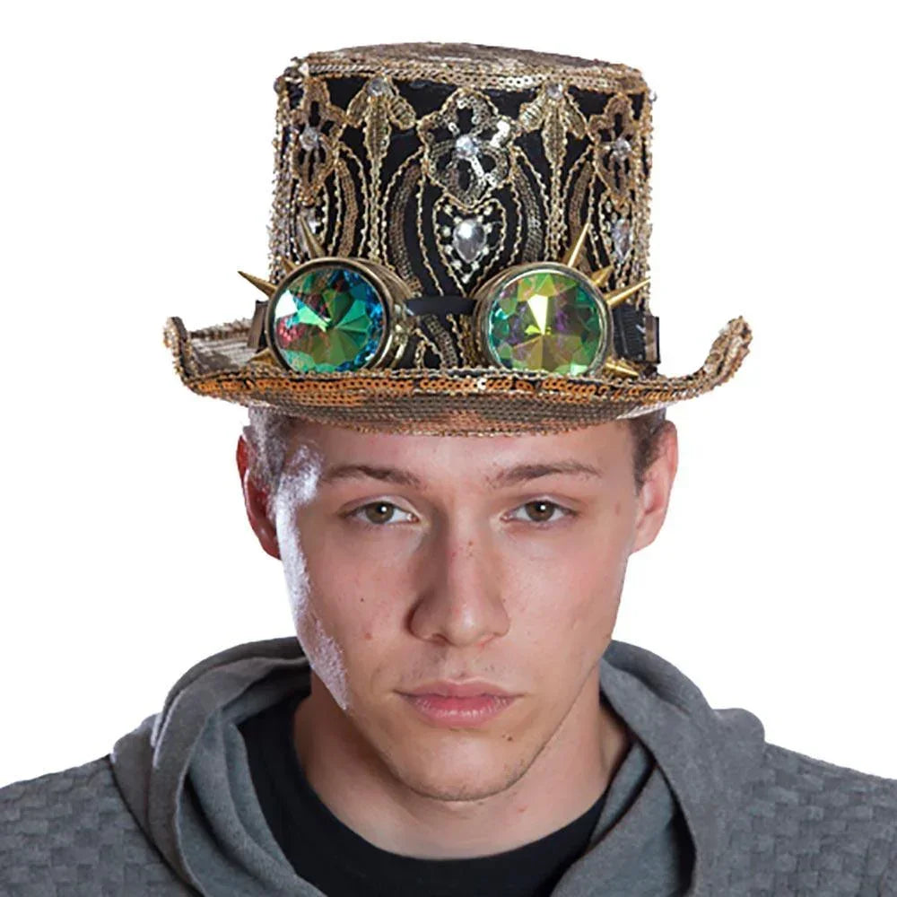 Burning Man Sequin Goggle Hat - Jewelry Store by Erik Rayo