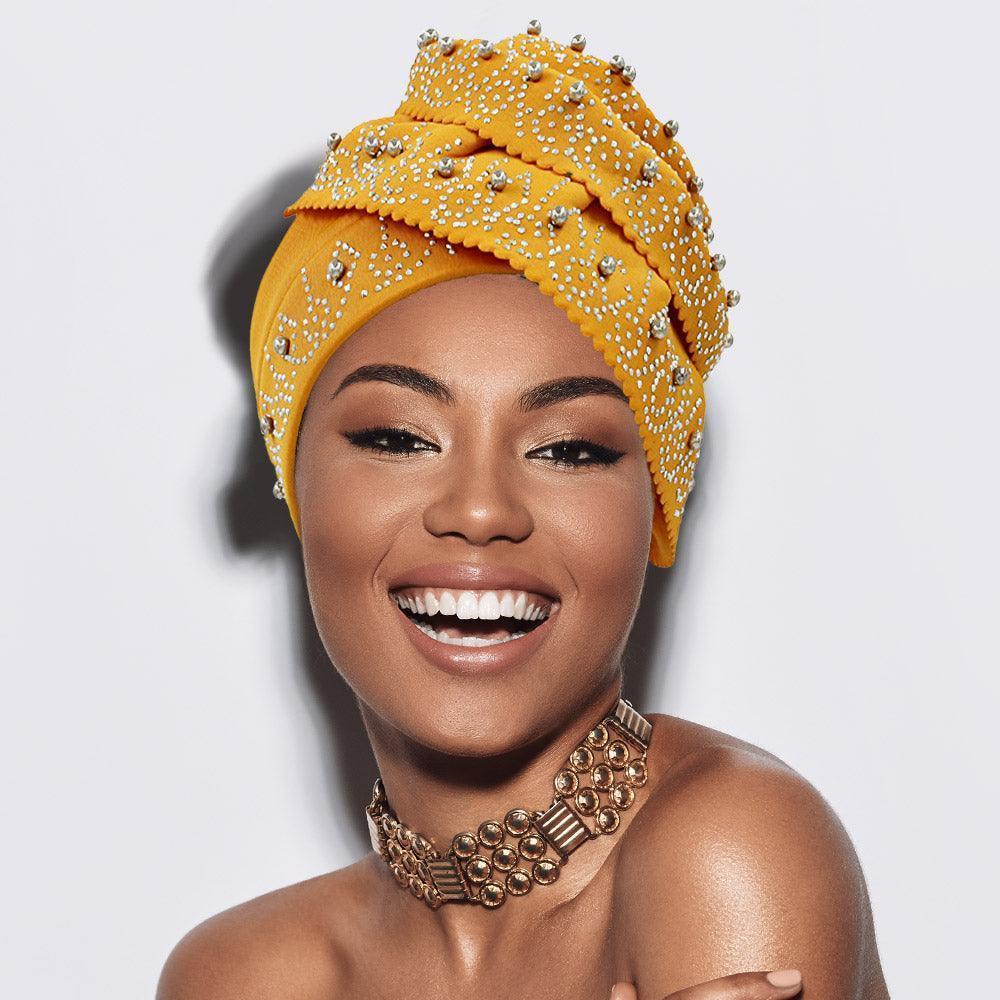 Bling Studded Accented Turban Hat - Jewelry Store by Erik Rayo