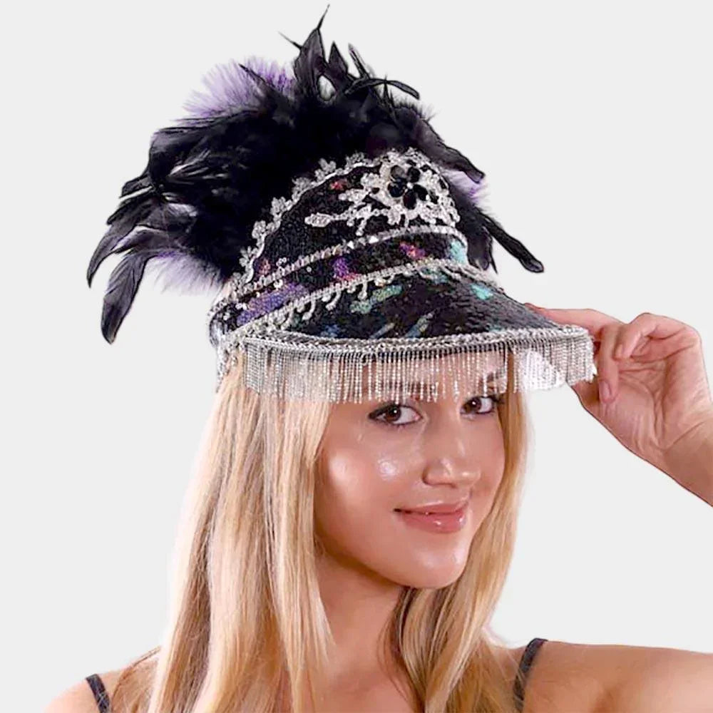 Feather Cluster Sun Hat - Jewelry Store by Erik Rayo