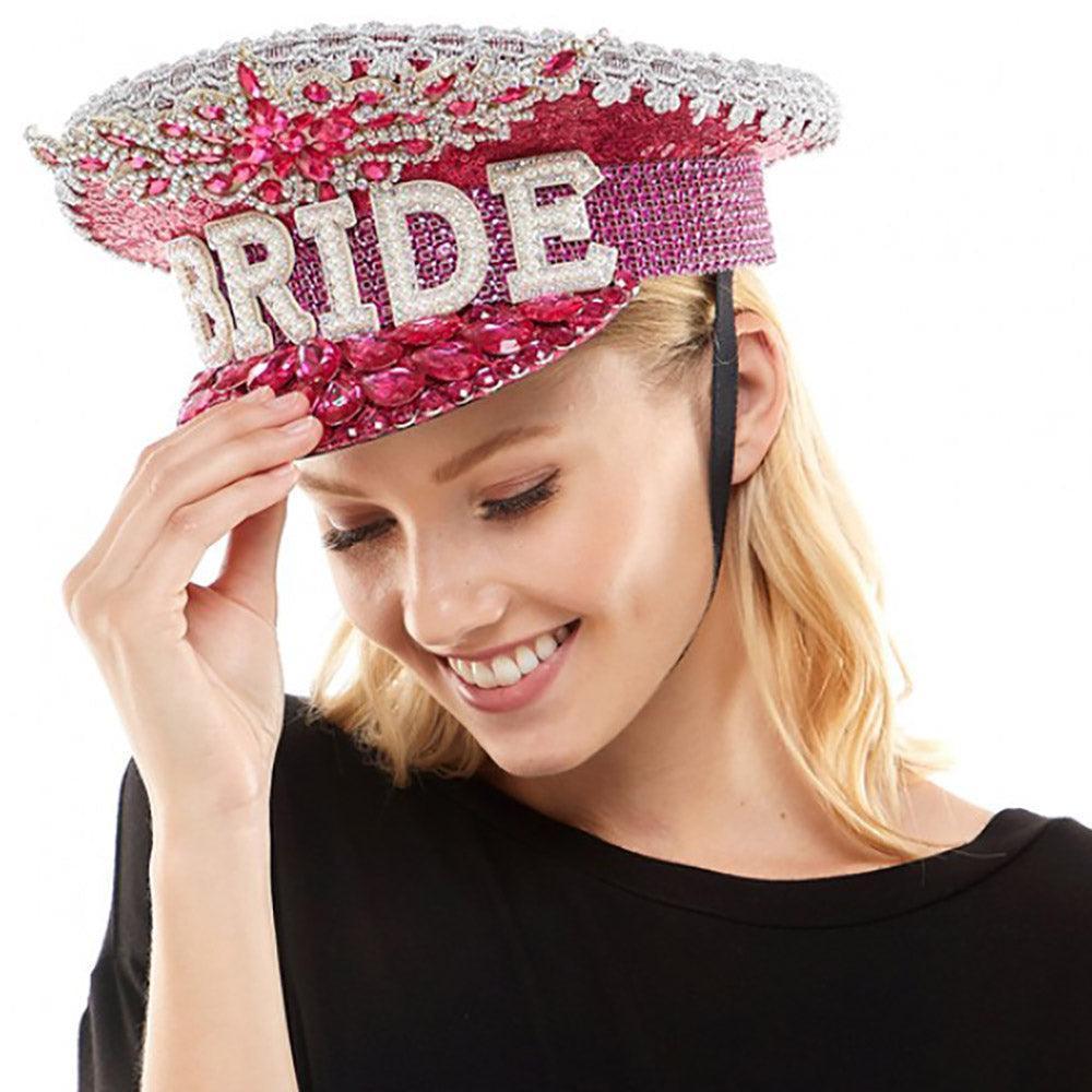 BRIDE Message Accented Sequin Bling Hat - Jewelry Store by Erik Rayo