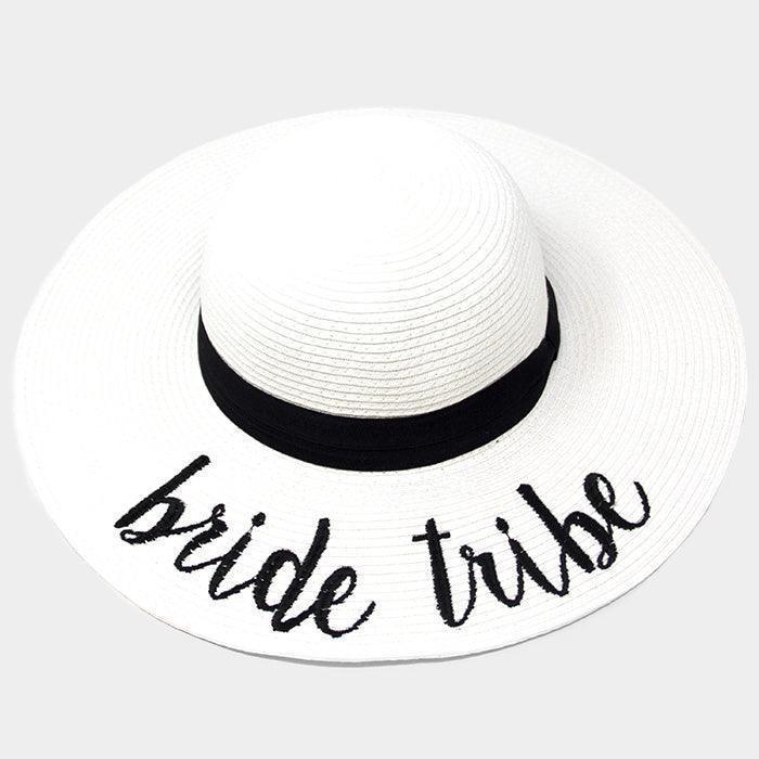 Bride Tribe Embroidery Straw Floppy Sun Hat - Jewelry Store by Erik Rayo