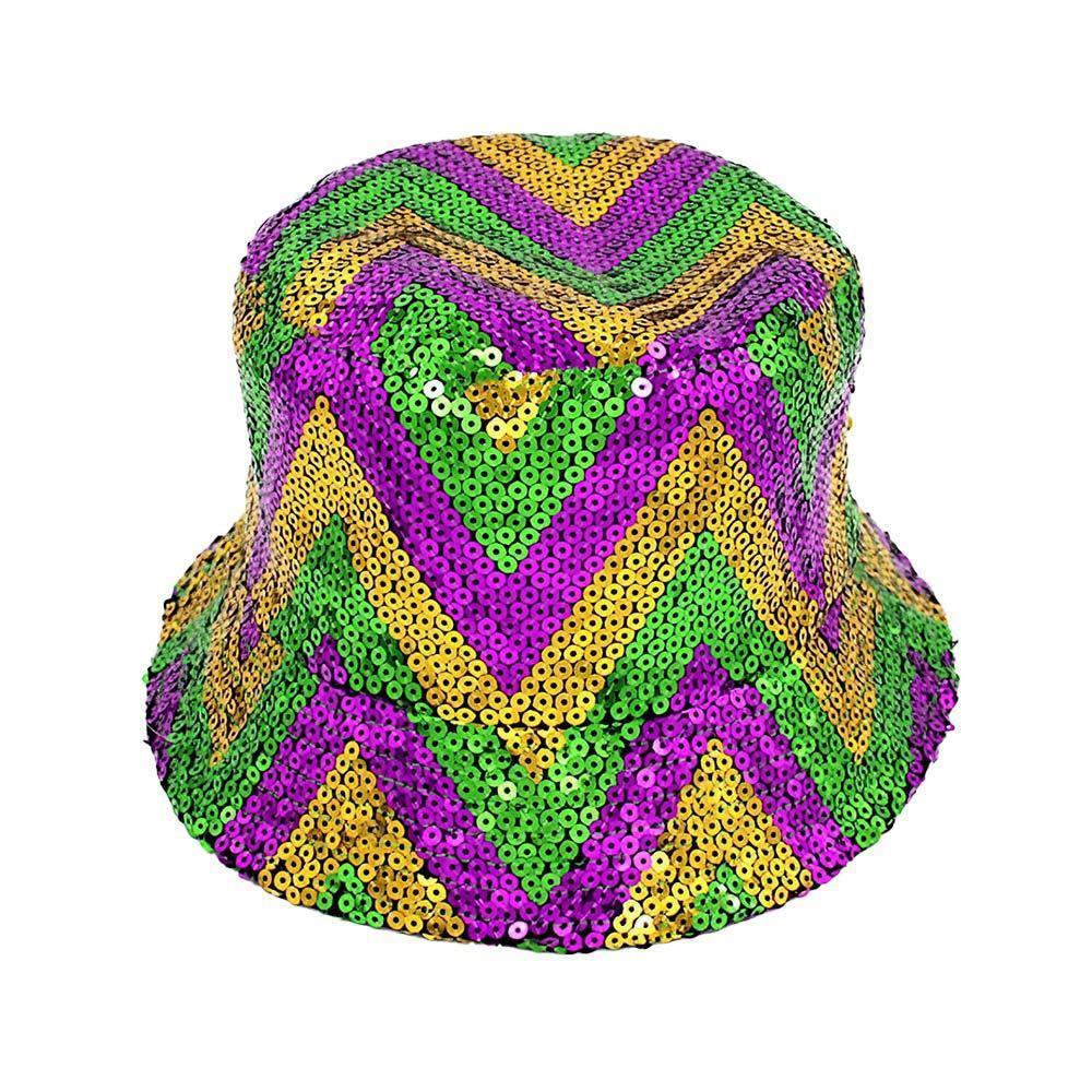 Mardi Gras Sequin Reversible Bucket Hat - Jewelry Store by Erik Rayo