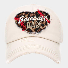 Load image into Gallery viewer, Baseball Babe Leopard Patterned Heart Vintage Baseball Cap
