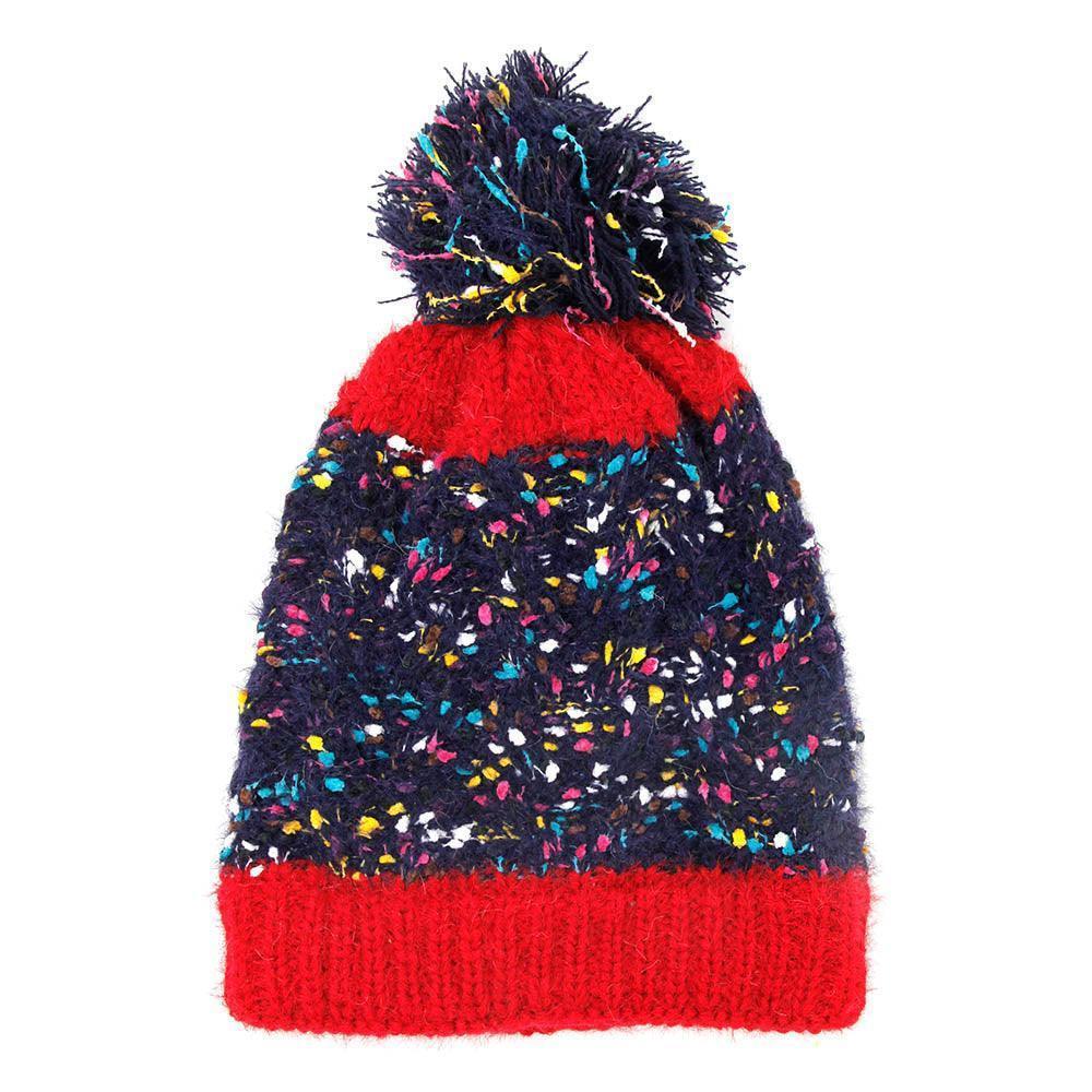 Multi Color Sprinkles Pom Pom Beanie Hat - Jewelry Store by Erik Rayo