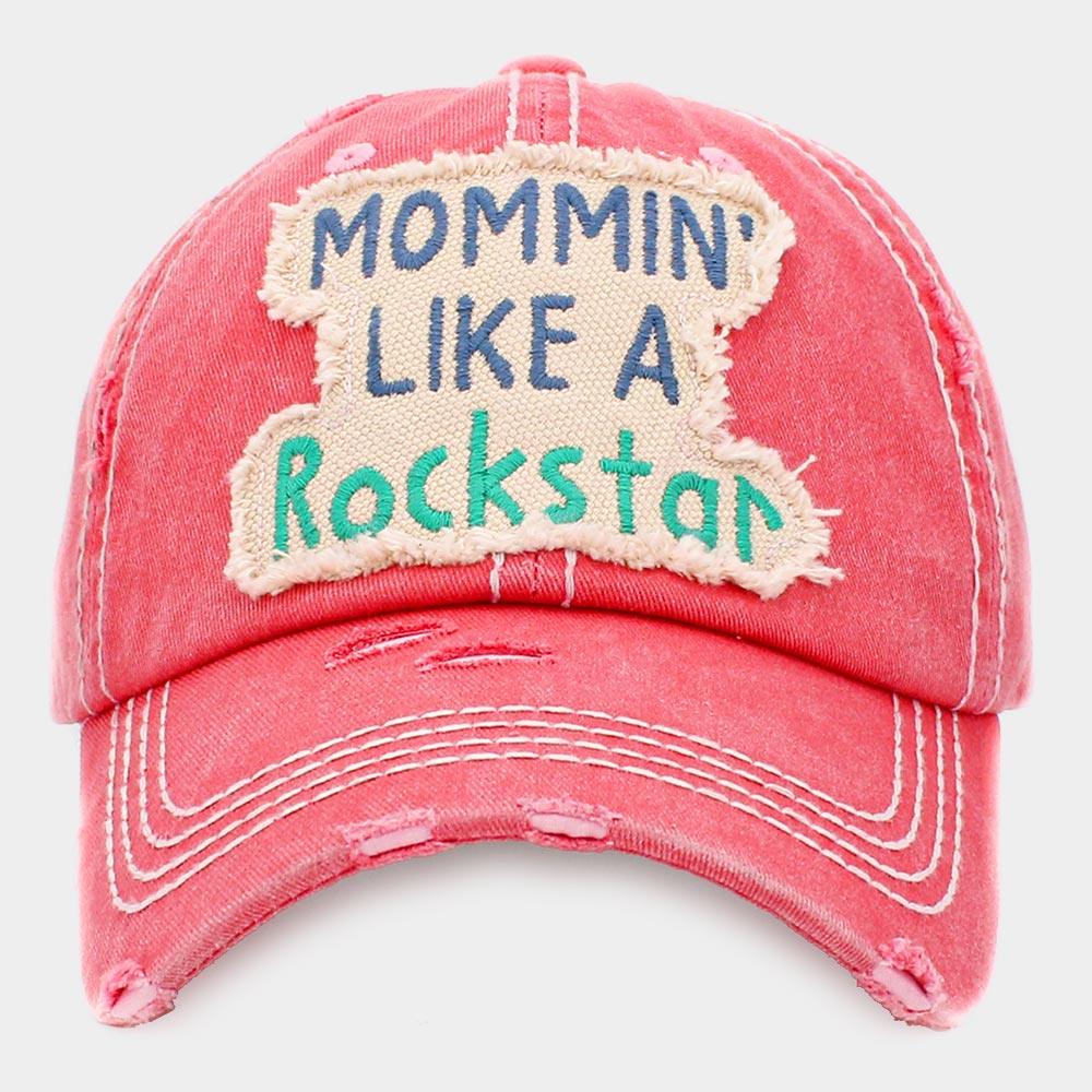 MOMMIN LIKE A Rockstar Message Vintage Baseball Cap