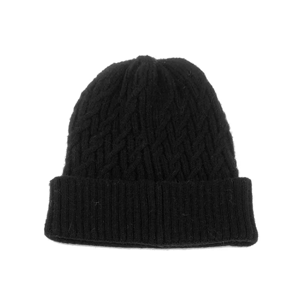 Solid Braided Knit Beanie Hat - Jewelry Store by Erik Rayo
