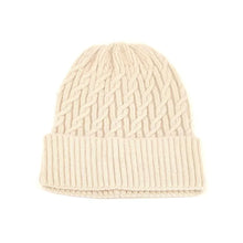 Load image into Gallery viewer, Solid Braided Knit Beanie Hat
