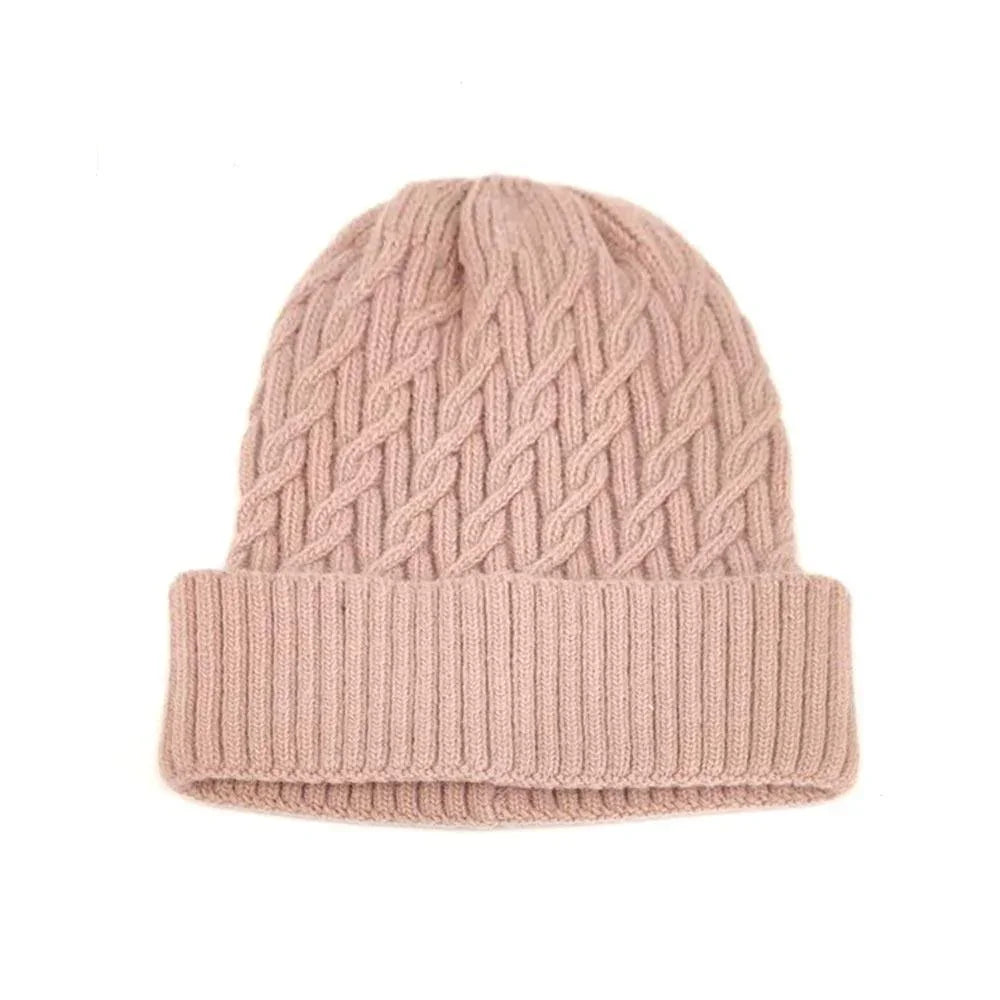 Solid Braided Knit Beanie Hat - Jewelry Store by Erik Rayo