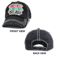 Load image into Gallery viewer, WAKE PLAY SLAY Vintage Baseball Cap
