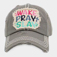 Load image into Gallery viewer, WAKE PLAY SLAY Vintage Baseball Cap
