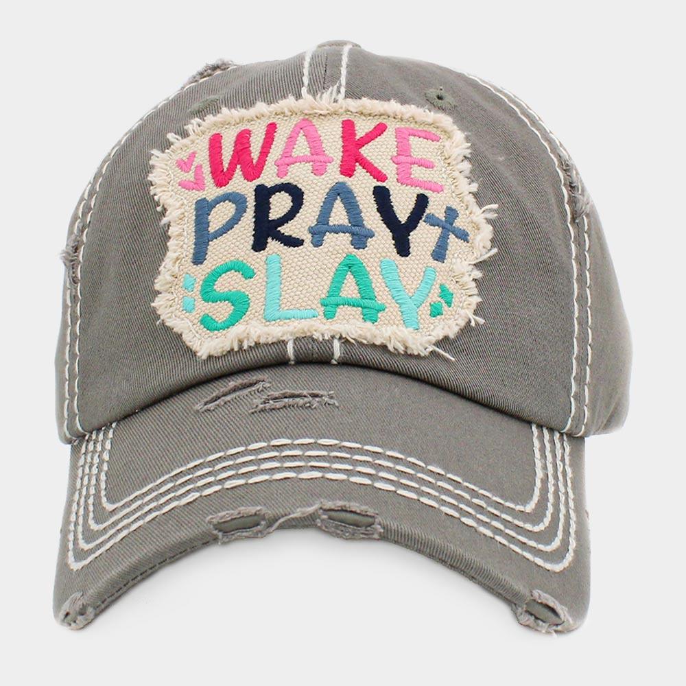 WAKE PLAY SLAY Vintage Baseball Cap