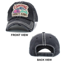 Load image into Gallery viewer, CAMPING HAIR DON&#39;T CARE Vintage Baseball Cap
