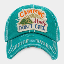 Load image into Gallery viewer, CAMPING HAIR DON&#39;T CARE Vintage Baseball Cap
