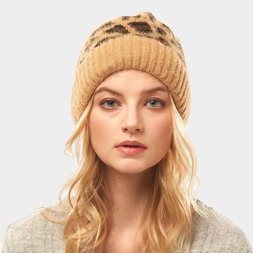Leopard Pattern Beanie Hat - Jewelry Store by Erik Rayo
