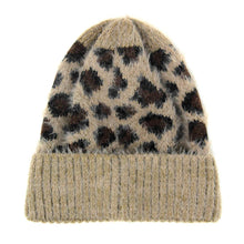 Load image into Gallery viewer, Leopard Pattern Beanie Hat
