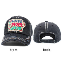 Load image into Gallery viewer, WIFE MOM BOSS Vintage Baseball Cap
