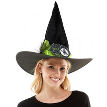 Load image into Gallery viewer, Trick Or Treat Message Halloween Witch Hat
