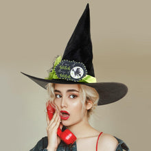 Load image into Gallery viewer, Trick Or Treat Message Halloween Witch Hat
