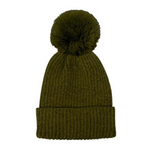 Load image into Gallery viewer, Solid Chenille Pom Pom Beanie Hat
