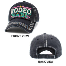 Load image into Gallery viewer, RODEO BABE Message Vintage Baseball Cap
