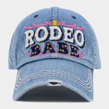 Load image into Gallery viewer, RODEO BABE Message Vintage Baseball Cap
