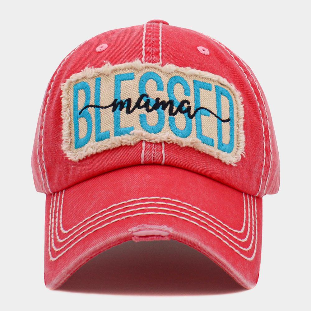 Blessed Mama Message Vintage Baseball Cap