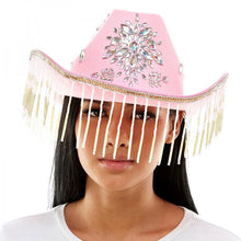 Load image into Gallery viewer, Bead Fringed Stone Embellished Hat
