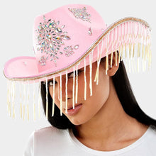 Load image into Gallery viewer, Bead Fringed Stone Embellished Hat
