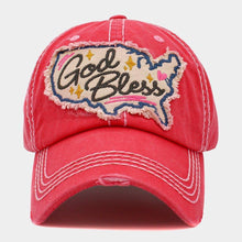 Load image into Gallery viewer, God Bless Message USA Map Vintage Baseball Cap
